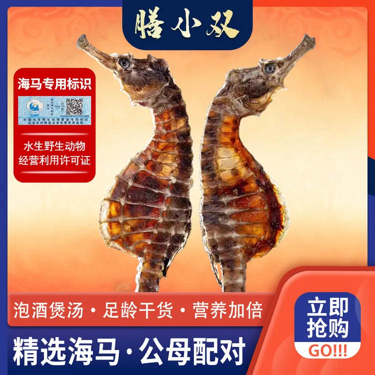 【双双专属】精选海马一公一母配对滋补煲汤泡酒佳品
