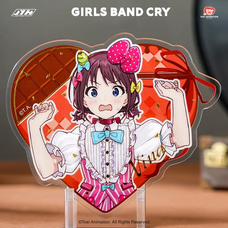 东映动画Girls Band Cry少女乐队的呐喊 爱心巧克力杯垫