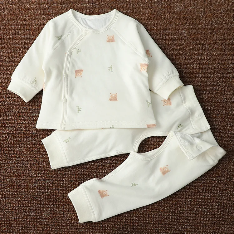 宝宝夹薄棉套装保暖棉衣春秋冬款内衣分体衣服婴儿秋衣裤保暖套装
