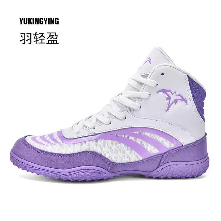 YUKINGYING/羽轻盈专业拳击鞋散打格斗泰拳自由搏击摔跤训练鞋