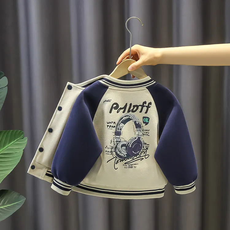 童装男童外套秋装帅气儿童时髦拼色棒球服宝宝春秋款洋气百搭上衣