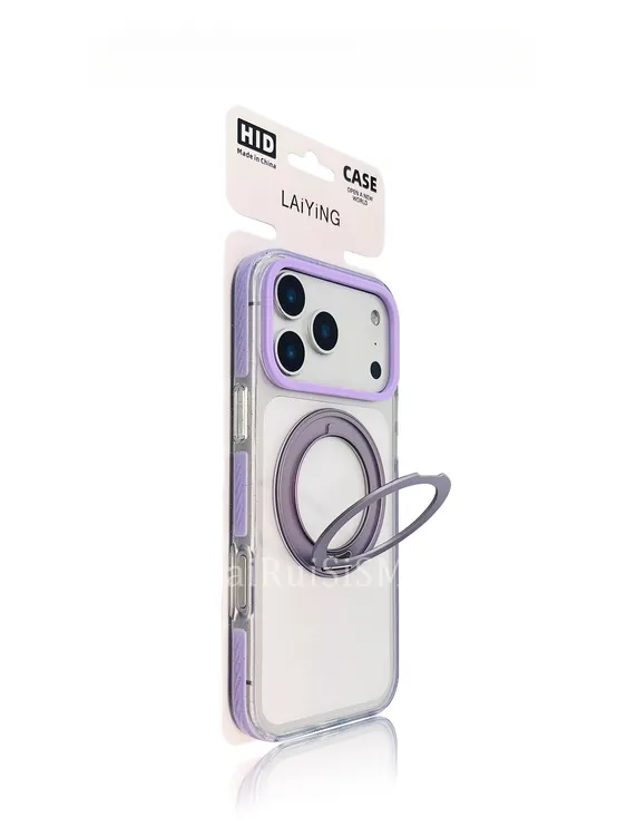 [气囊软边撞色支点壳]适用苹果17promax手机壳透明17/pro时尚磁吸