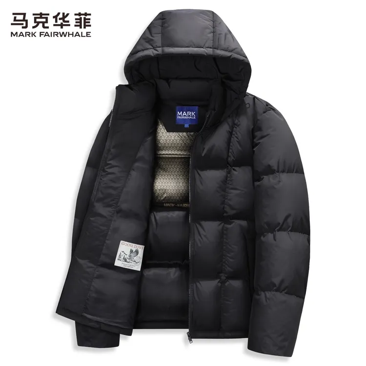 【鹅绒】马克华菲科技蓄热羽绒服男2025冬季新款保暖可卸连帽外套
