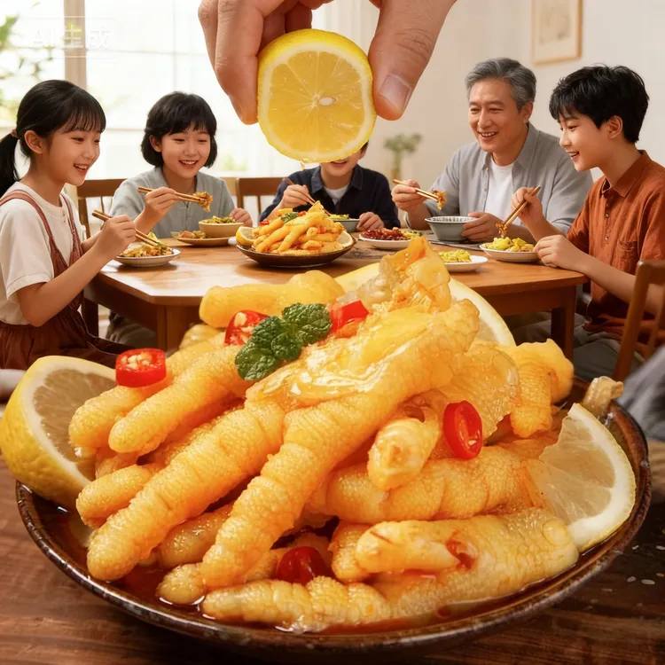 秘甄坊一斤不含汁（实物装）柠檬凤爪（蒜香红油藤椒泡椒）五种综合味