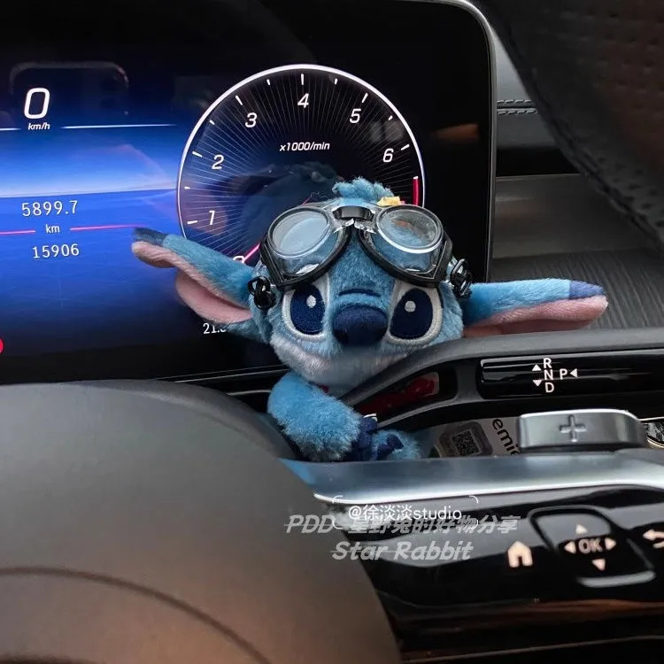 可爱星际宝贝飞行员史迪仔转向灯装饰档把挂件毛绒玩偶汽车怀挡挂