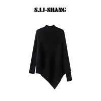 SJJ-SHANG【风向】澳洲进口美丽奴羊绒羊毛设计感针织毛衣q135607p