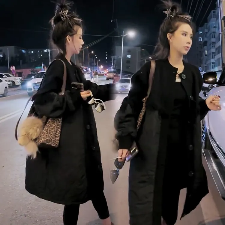 2025秋季新款时尚显瘦气质网红高档洋气女高级百搭宽松大码棉外套