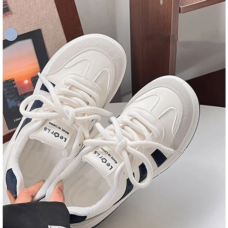 校园厚底板鞋女款新款2025春季爆款潮流百搭学生党运动休闲鞋子女