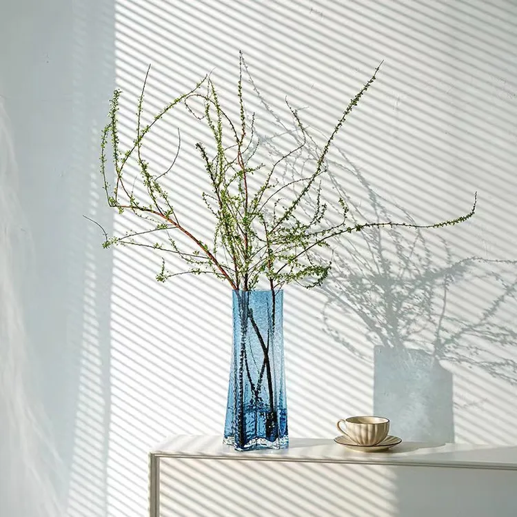 玻璃花瓶现代简约创意透明海星树纹桌面水养玫瑰百合客厅插花摆件商品图