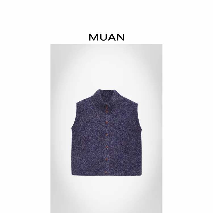 木岸MUAN：《巴黎游记马甲》定制305克针织衫马甲上衣百搭CQ-DG3-141