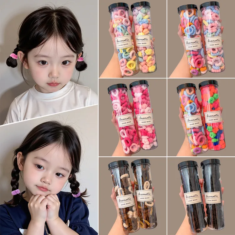 【儿童】发绳不伤发宝宝头绳小女孩小揪揪拇指圈高弹力女童罐装皮筋