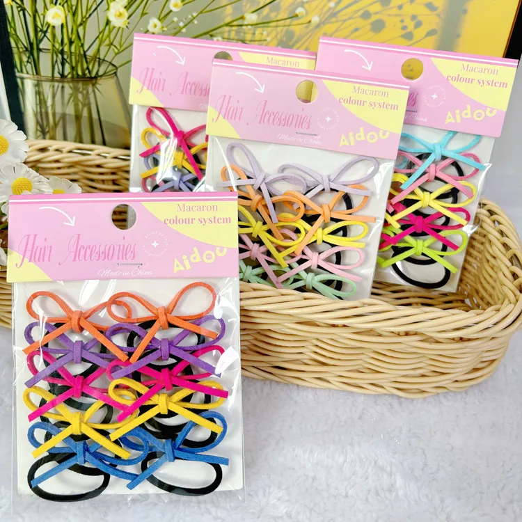 诗小诗韩系甜美纯手工蝴蝶结发圈不伤发大小圈发绳发饰多巴胺彩色