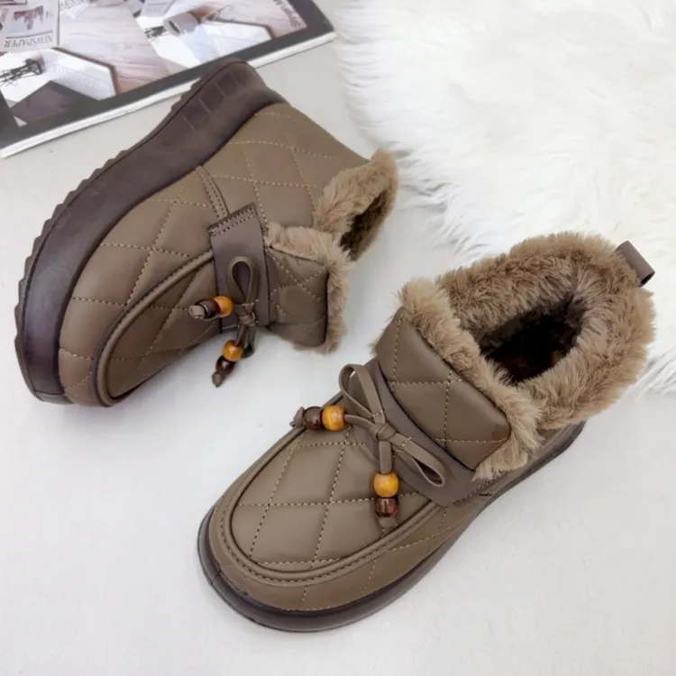 老北京棉鞋女冬季新款加绒保暖防水防滑休闲运动雪地靴百搭高帮鞋