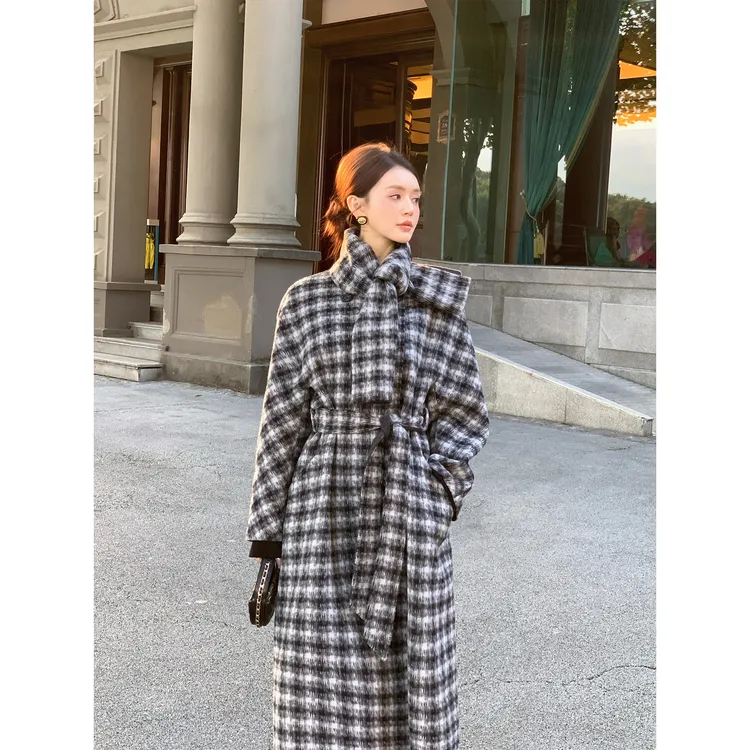 xinxin studio【威尼斯晨雾】秋冬高级感双面呢羊毛长款大衣 25976