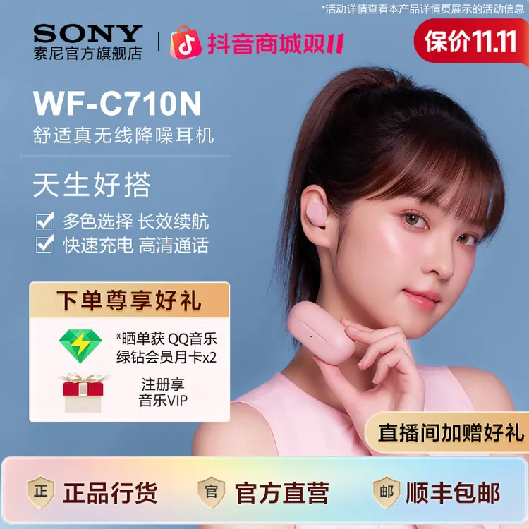 Sony/索尼WF-C710N 休闲舒适真无线降噪耳机