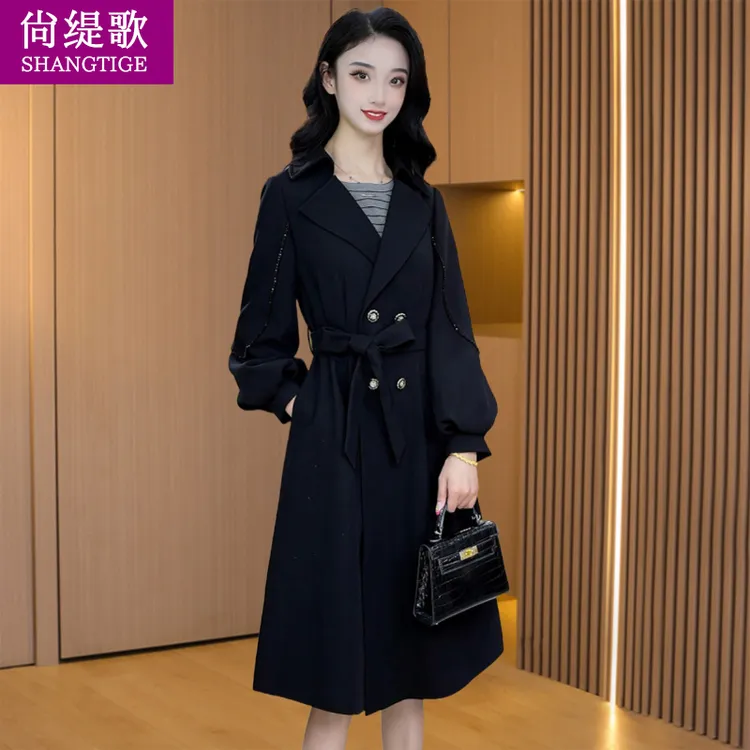 【尚缇歌】杭州意法风衣外套女士2025春秋新款高端尚缇歌中年妈妈装