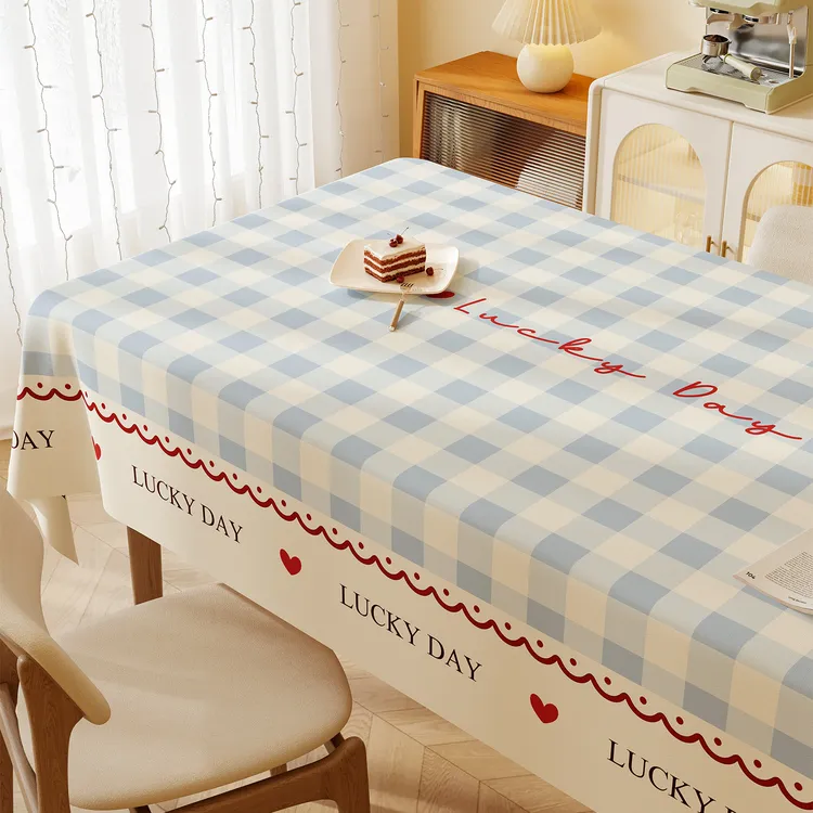 卡通桌布防水防油防烫家用2025新款免洗奶油风PVC方形台布餐桌布