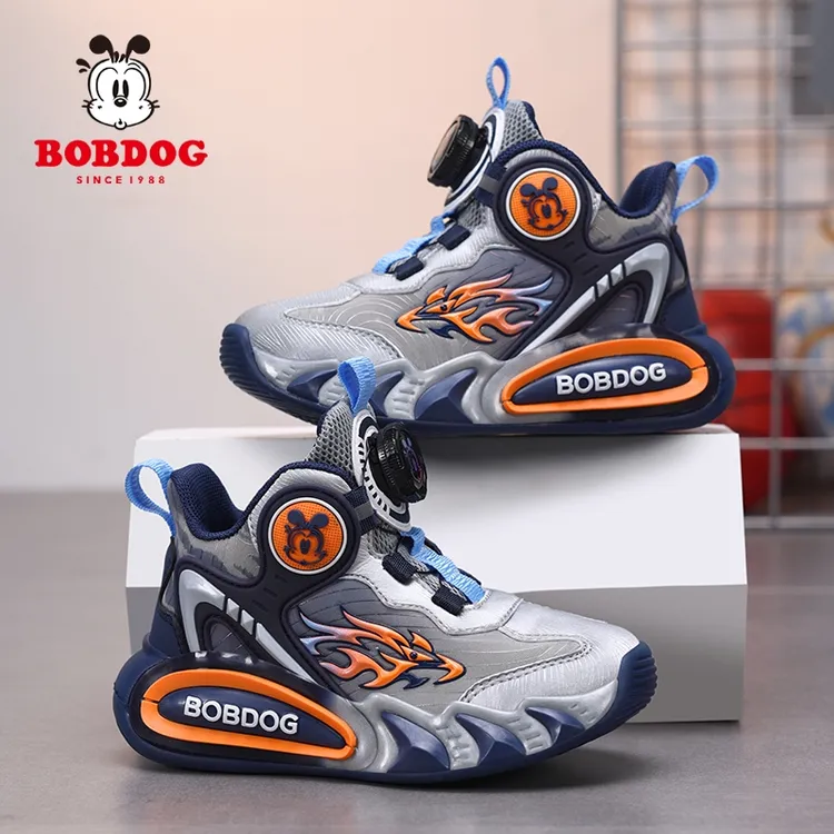 巴布豆儿童运动鞋秋冬新款中大童篮球鞋加绒男女童棉鞋学生休闲鞋