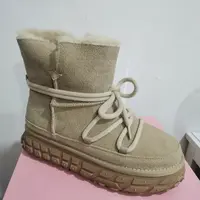 冬季羊毛绑带雪地靴EA240102