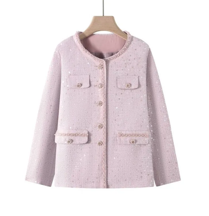 2025新款妈妈装小香风外套女中老年时尚洋气上衣春秋装小个子外套