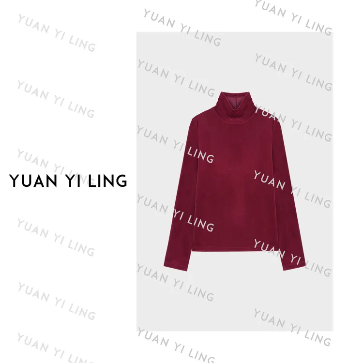 袁艺灵【流光丝绒】复古摩登新年款圣诞气质上衣3289