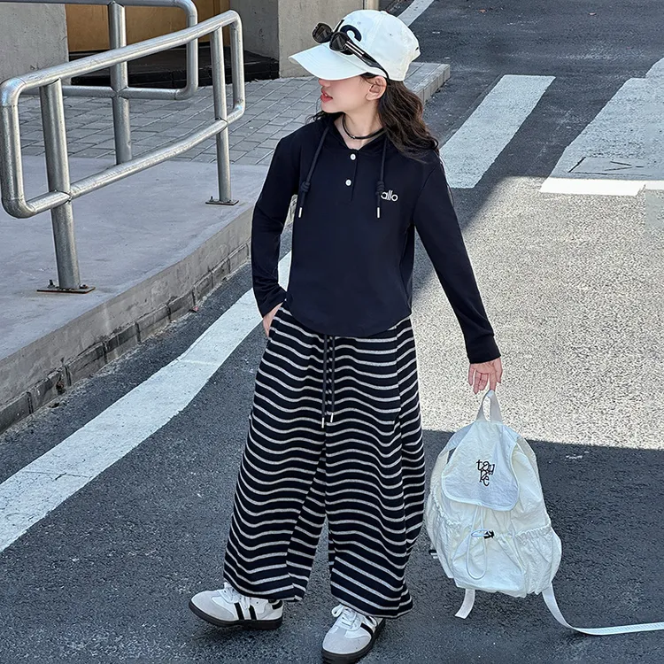 腿裤套装童装儿童女童2025年款衣服秋季宝宝服女童秋装背带裤套装