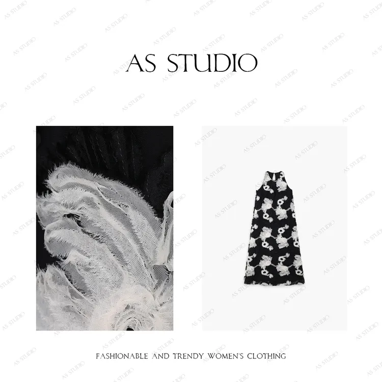 【AS万人迷】25新定制级别剪花高级感刺绣连衣裙AS25XLYQ00141