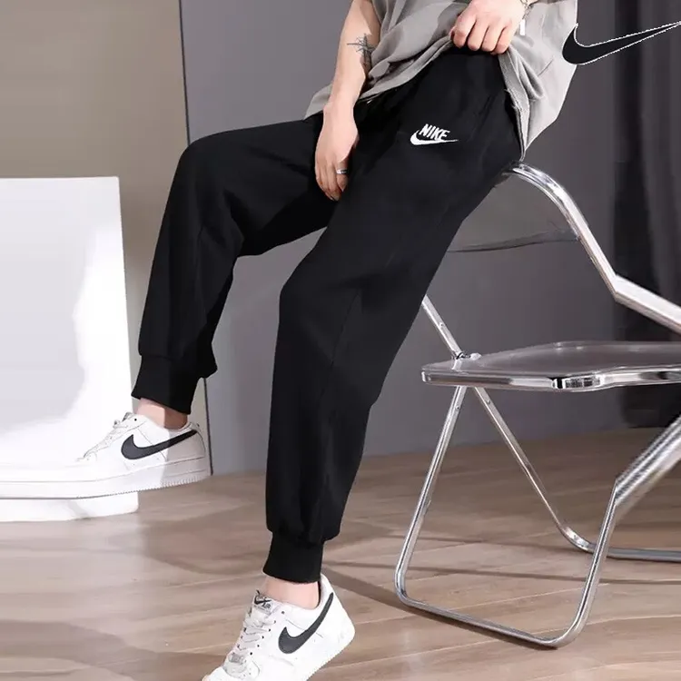 Nike耐克裤子长裤秋季新款女裤束脚裤跑步运动裤毛圈棉休闲裤