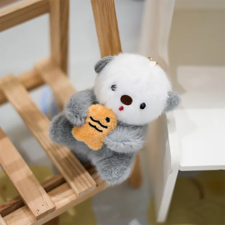 跨境可爱水濑小挂件网红毛绒玩具海狸公仔包包挂饰钥匙扣娃娃玩偶