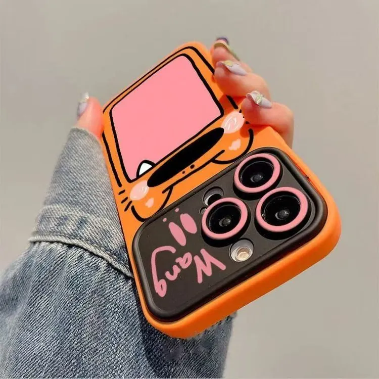 大口汪汪狗适用于17苹果16新款15全包14手机壳13磨砂大视窗12/11