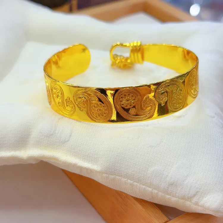 铜合金手镯 爱纳扎尔不易掉色才时尚百搭新款金色精美手链79577