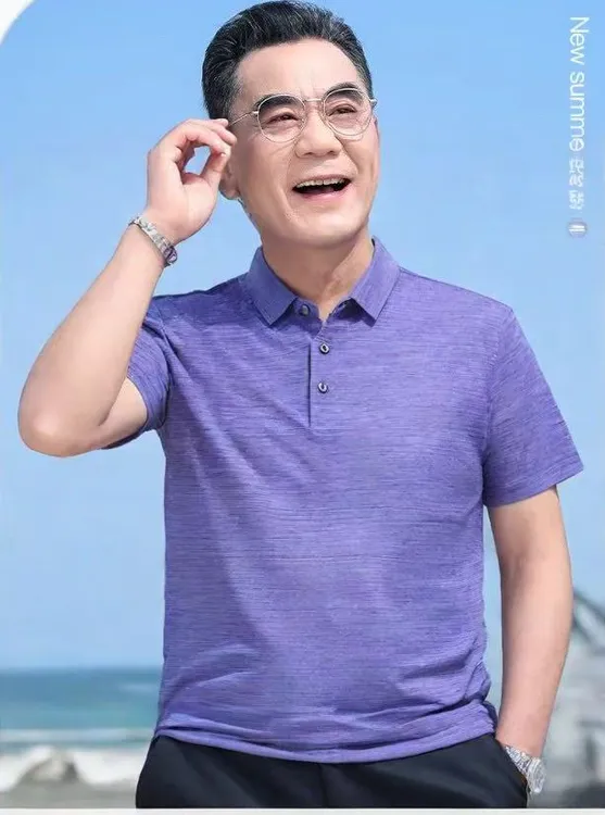 856丁香粉紫色速干男士小马标polo衫夏季短袖Polo衫休闲男士男装