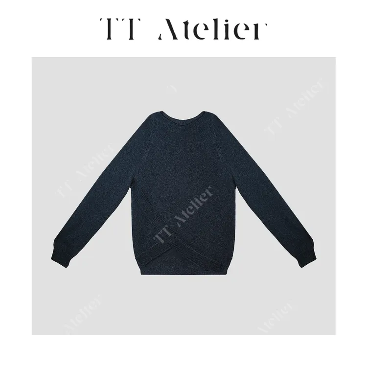 TT设计师【玉玲珑】春季纯色宽松长袖罩衫针织衫慵懒上衣TT250319