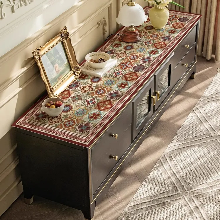 【店铺推荐】新中式桌旗桌布电视柜桌垫茶台防水防油防烫茶几垫子