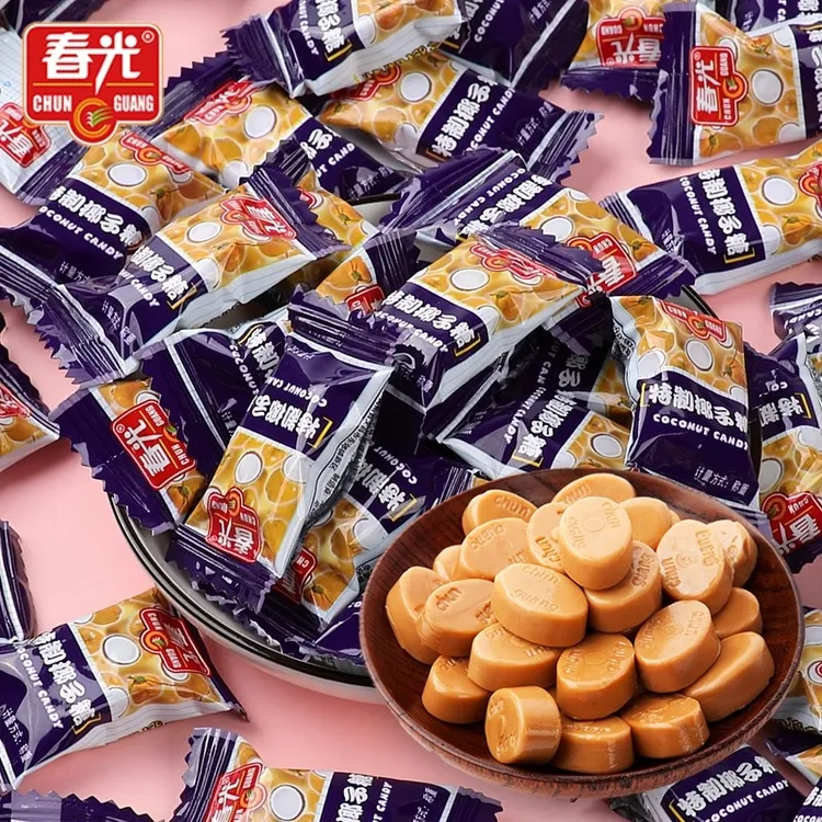 春光特制椰子糖海南特产正宗水果糖果散装发批喜糖椰汁硬糖小零食
