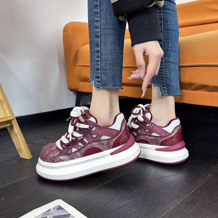 【Lucky】小众设计师款增高厚底潮鞋ins潮流休闲百搭时尚透气板鞋