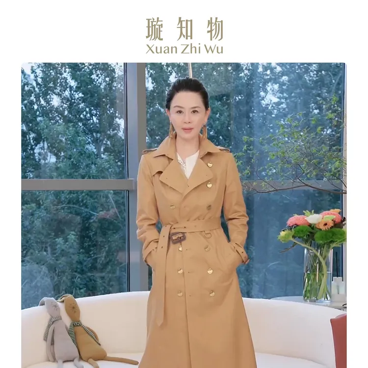 康桥风衣 轻柔棉感垂顺有型 立体剪裁优雅又凸显气场王璇原创设计