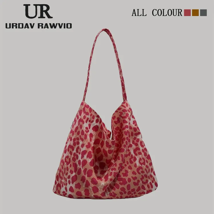 URDAV RAWVIO慵懒风单肩帆布包女章若楠同款上班通勤松弛感托特袋