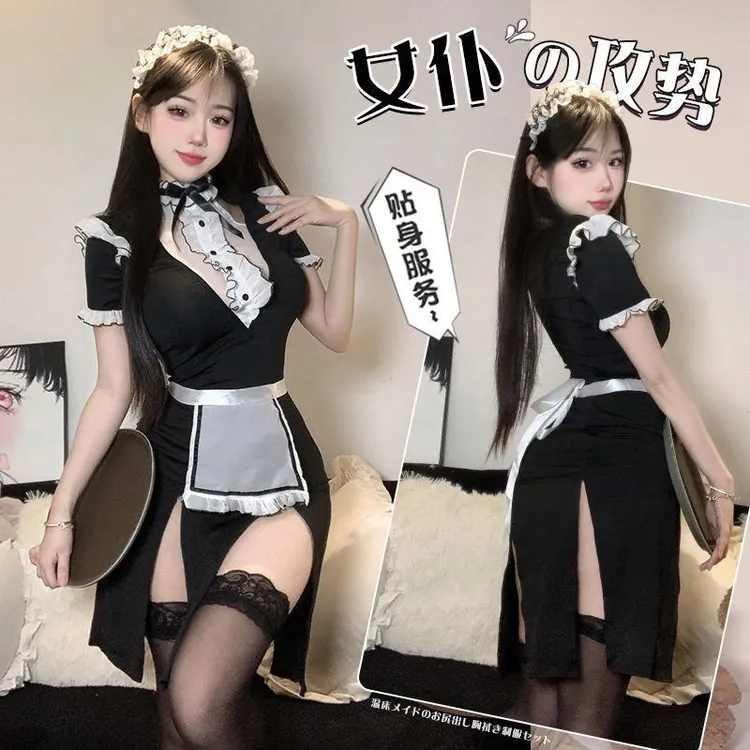 【热辣攻势】纯欲私宠小女仆cosplay撩欲修女套装提胸提臀制服套装