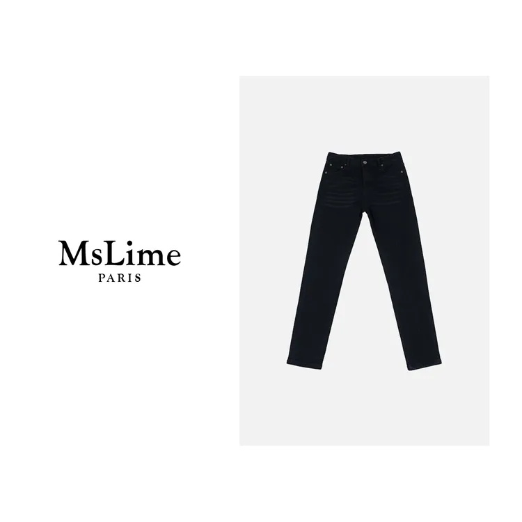 王嬛嬛MsLime25年新款 弹力牛仔棉中腰牛仔裤 HD2C0740秋冬女装