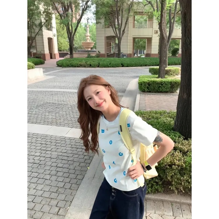 CKKOR圆领正肩短袖女t恤夏季新款爆款修身显瘦韩系休闲百搭上衣服