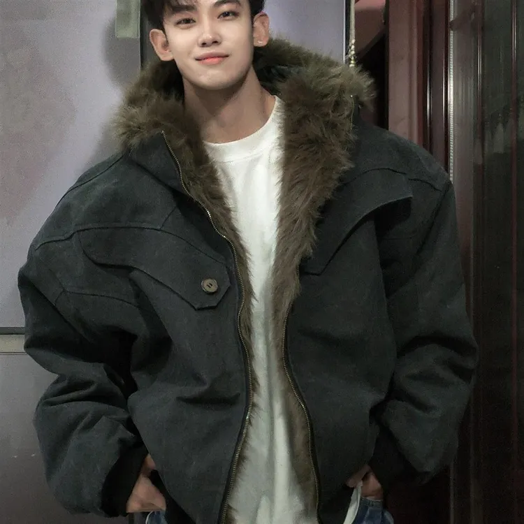 300斤加肥大码潮牌座山雕棉服外套男女秋冬加厚保暖短款连帽夹克2