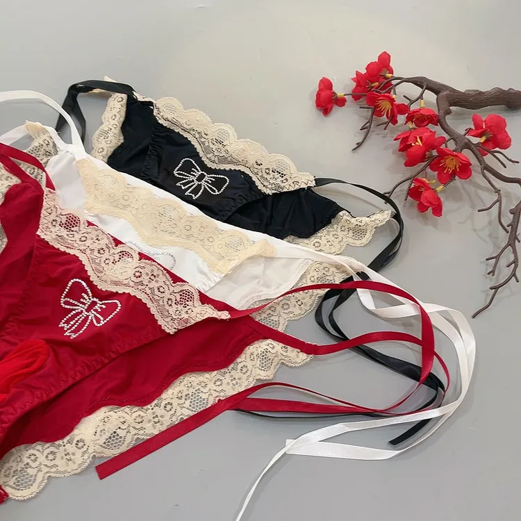 大码男士缎面系绳款男士三角内裤