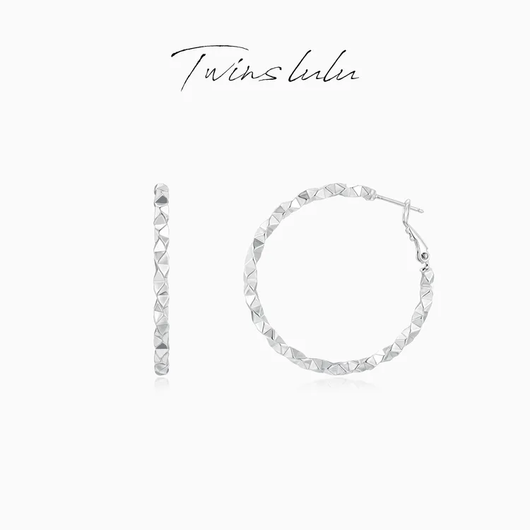 TWINS LULU 【碎三角】圣诞节小众轻奢高级简约风几何耳环TSL3174