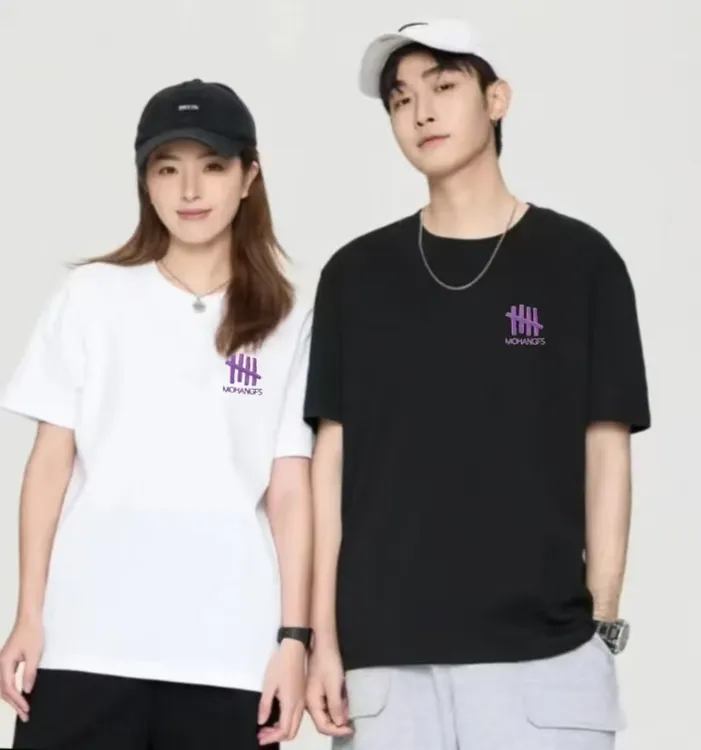 【万针刺绣.栅栏】240g重磅纯棉男女同款潮流 轻奢百搭短袖