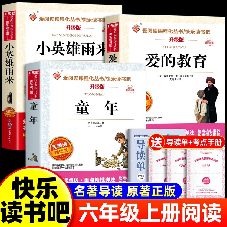 爱阅读六年级上册快乐读书吧童年爱的教育小英雄雨来鲁滨逊无删减