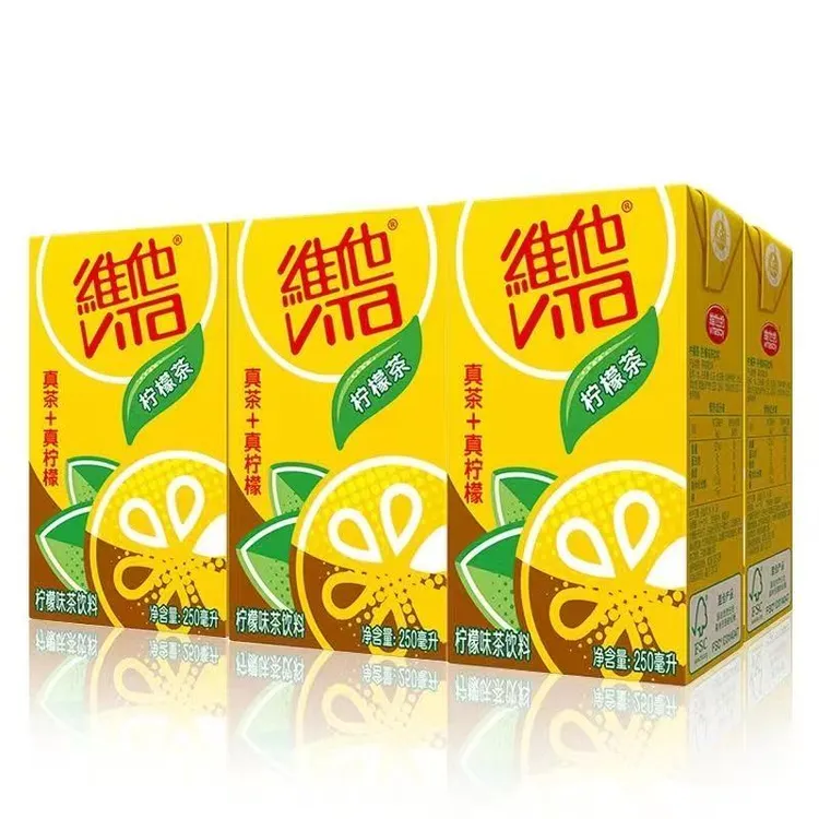 【到手6盒】维他原味柠檬茶饮料250ml*6盒真茶真柠檬低糖解渴批发