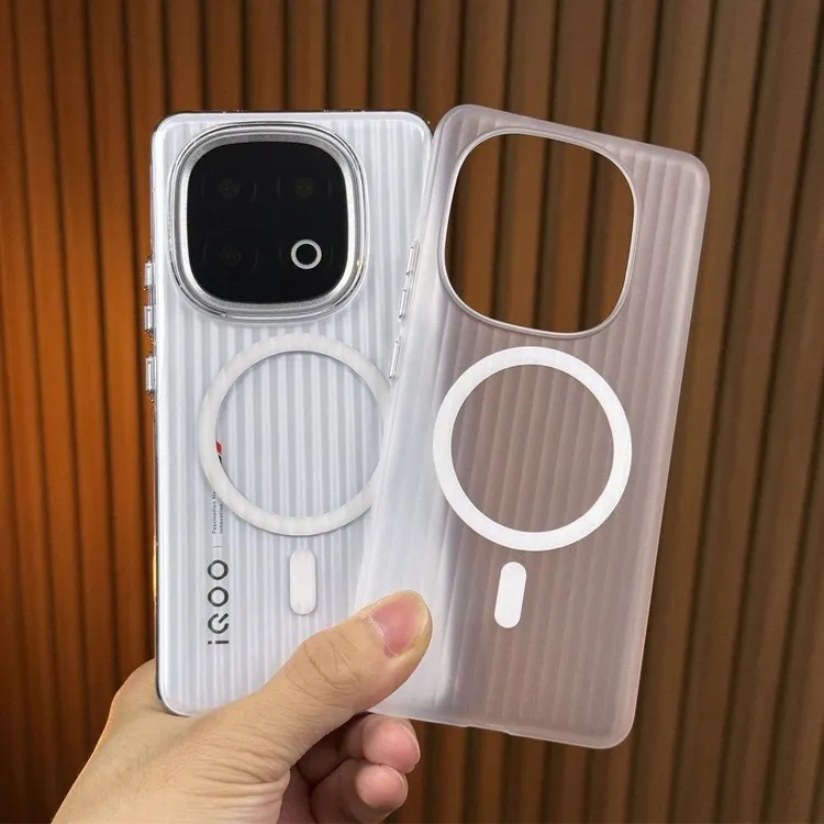 磨砂瓦楞磁吸适用iQOO13手机壳新款iqoo13高级感透明简约防摔硬壳