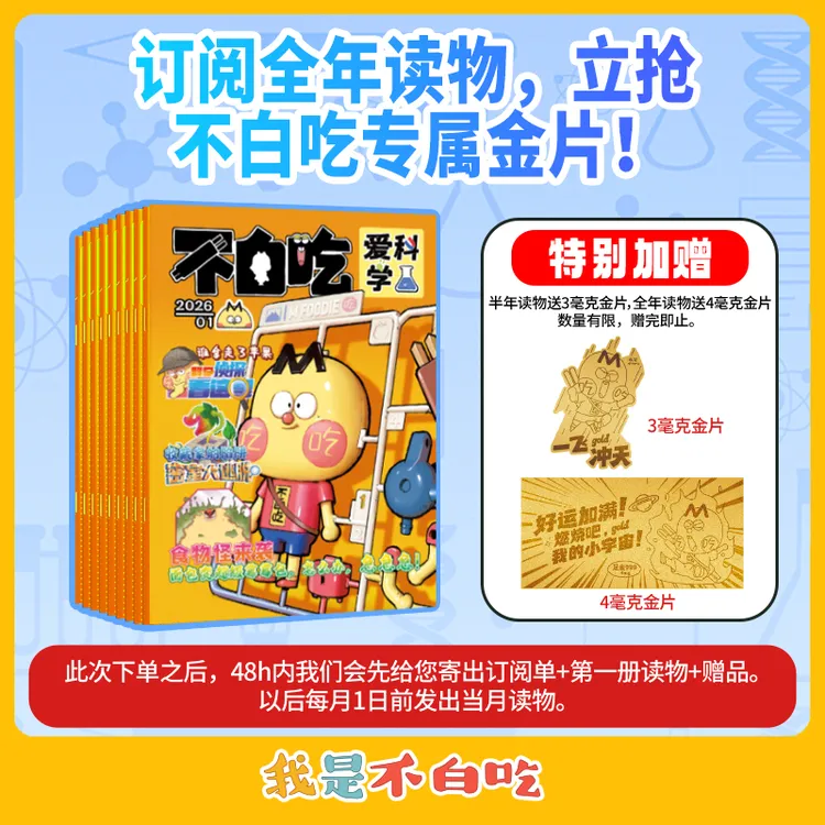 续订!!我是不白吃科普漫画杂志 爱科学/有文化6-12岁儿童文理启蒙