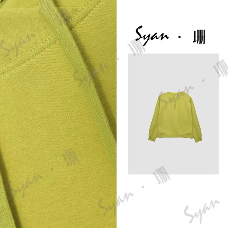 Syan【诺言】秋季新款时尚百纯色小众轻奢潮流休闲款设计感卫衣